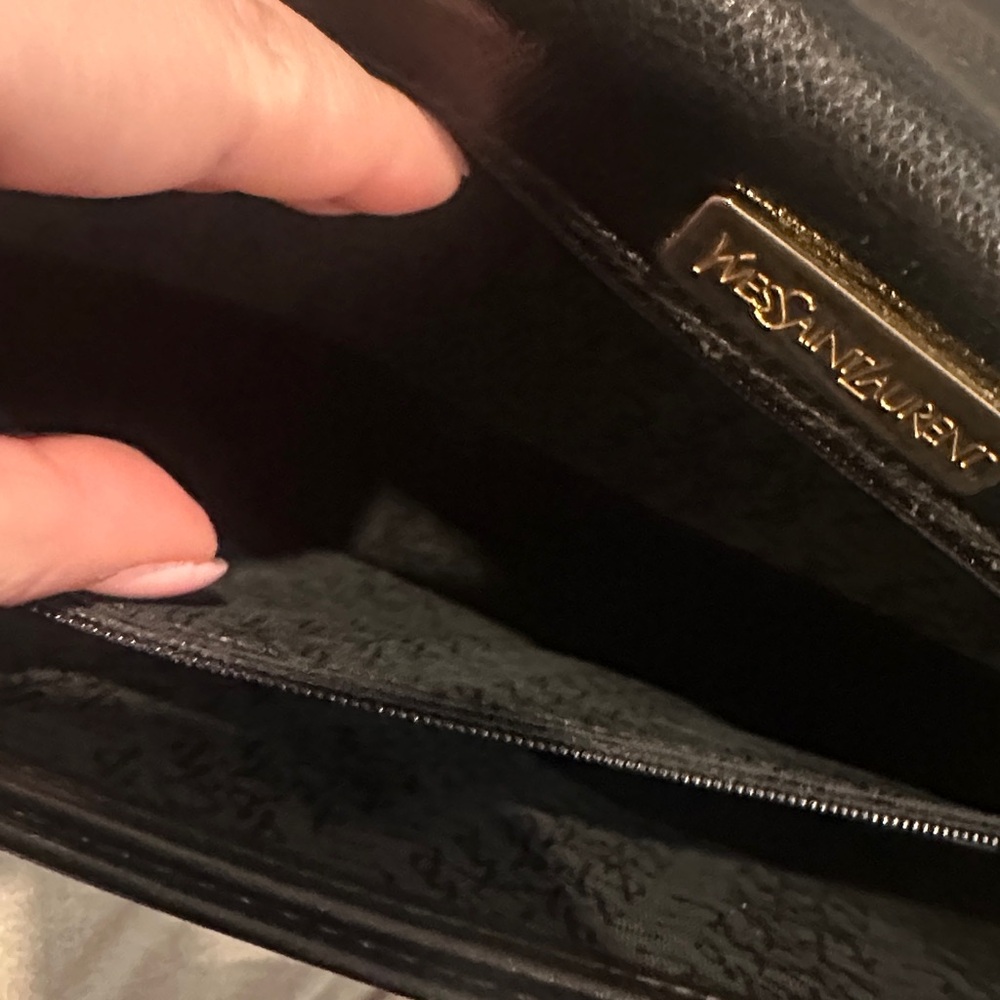 SAINT LAURENT Briefcase Leather Black AUTHENTIC - Picture 16 of 17